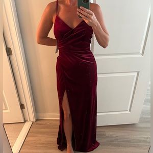 Bari Jay bridesmaid velvet dress